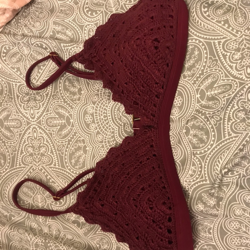 Crochet Exhilaration bikini top.